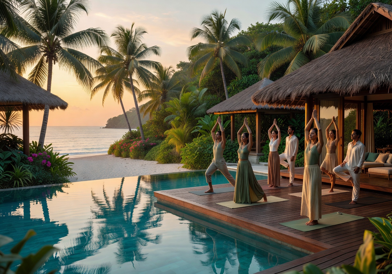 Luxury yoga wellness retreat