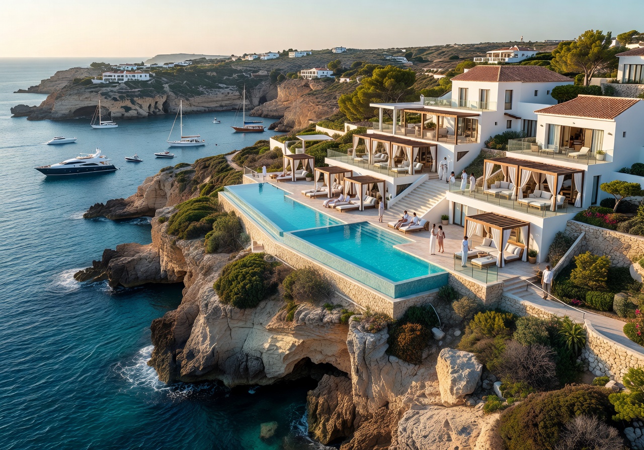Malta coastal luxury resort Mediterranean aerial view